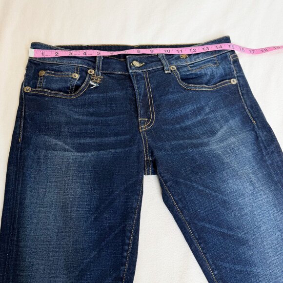 R13 Skinny High Rise Jeans Dark Indigo Made in Italy Women’s 29 - Picture 14 of 16